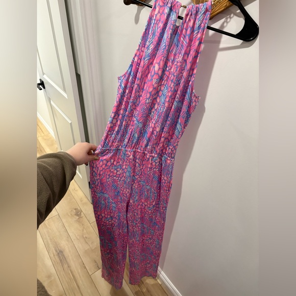 Lilly Pulitzer Bowen jumpsuit in the Pink Sorbet High Altitude print. - Picture 12 of 12